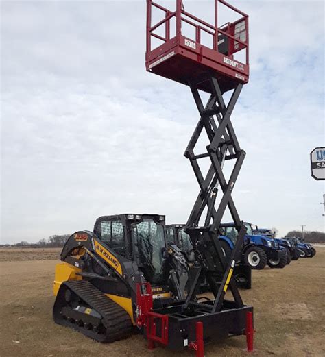 skid steer attachments scissor lift|skid steer boom lift attachment.